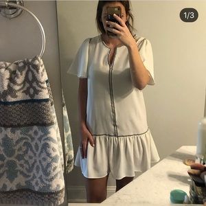 White ruffle dress worn once